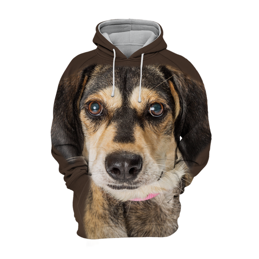 Unisex Hundhoodie | Crossbreed Brown Dog Cute