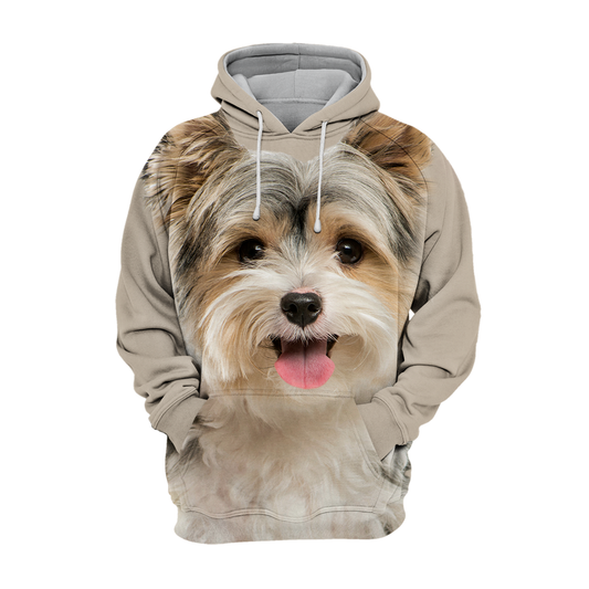 Unisex Hundhoodie | Yorkshire Terrier Yorkie Happy