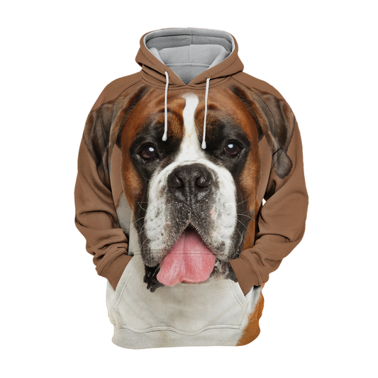 Unisex Hundhoodie | German Boxer Happy