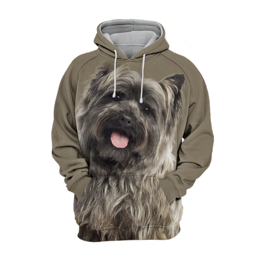 Unisex Hundhoodie | Cairn Terrier Grey Smile