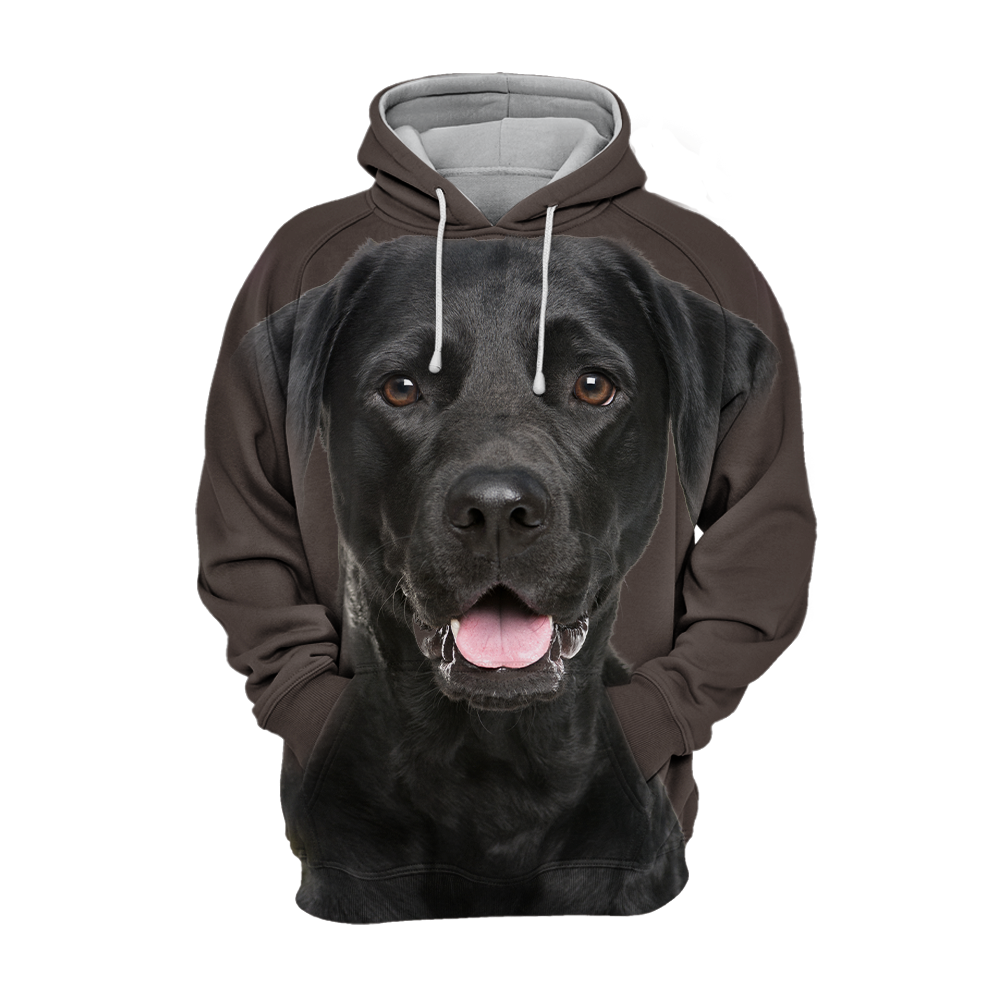 Unisex Hundhoodie | Labrador Svart Smile