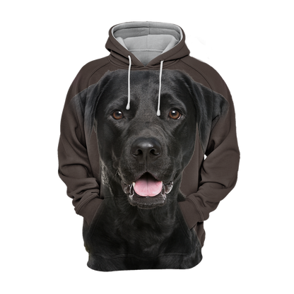 Unisex Hundhoodie | Labrador Svart Smile