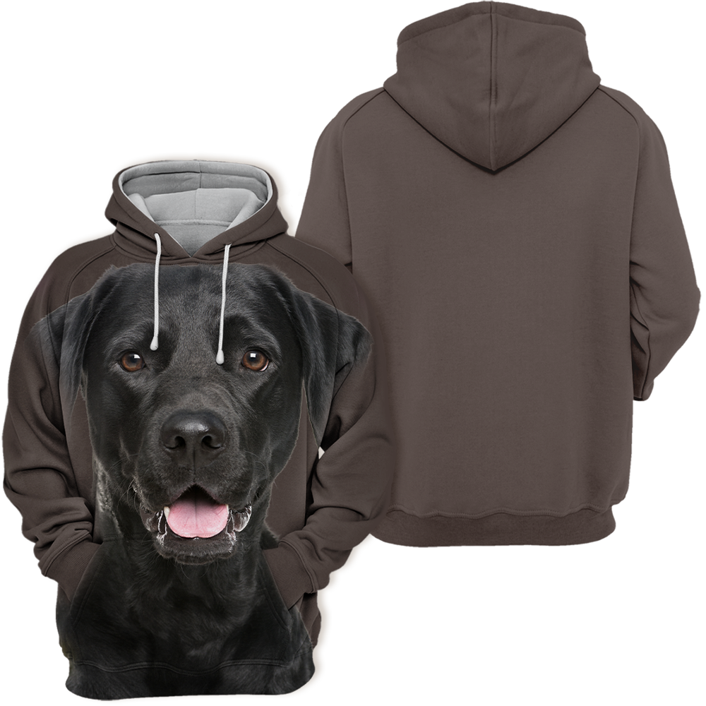 Unisex Hundhoodie | Labrador Svart Smile