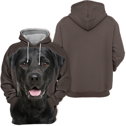 Unisex Hundhoodie | Labrador Svart Smile