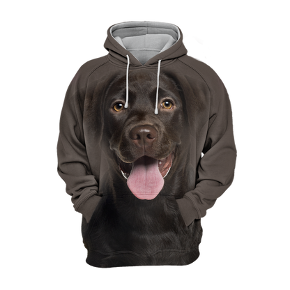 Unisex Hundhoodie | Labrador Svart Laugh