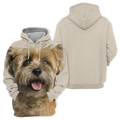 Unisex Hundhoodie | Cairn Terrier Yellow Happy