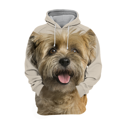 Unisex Hundhoodie | Cairn Terrier Yellow Happy