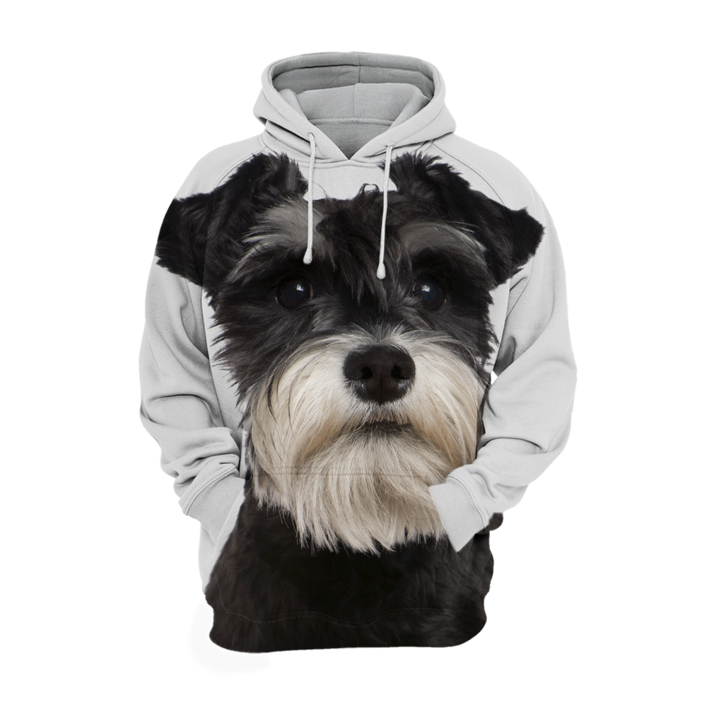 Unisex Hundhoodie | Miniature Schnauzer Svart