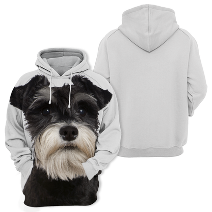 Unisex Hundhoodie | Miniature Schnauzer Svart