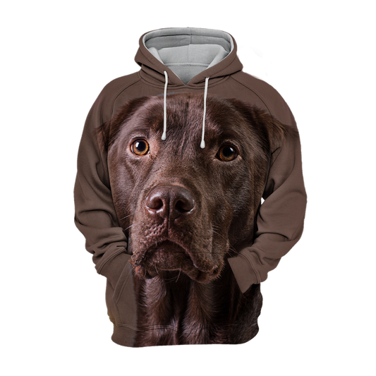 Unisex Hundhoodie | Labrador Chocolate Quiet