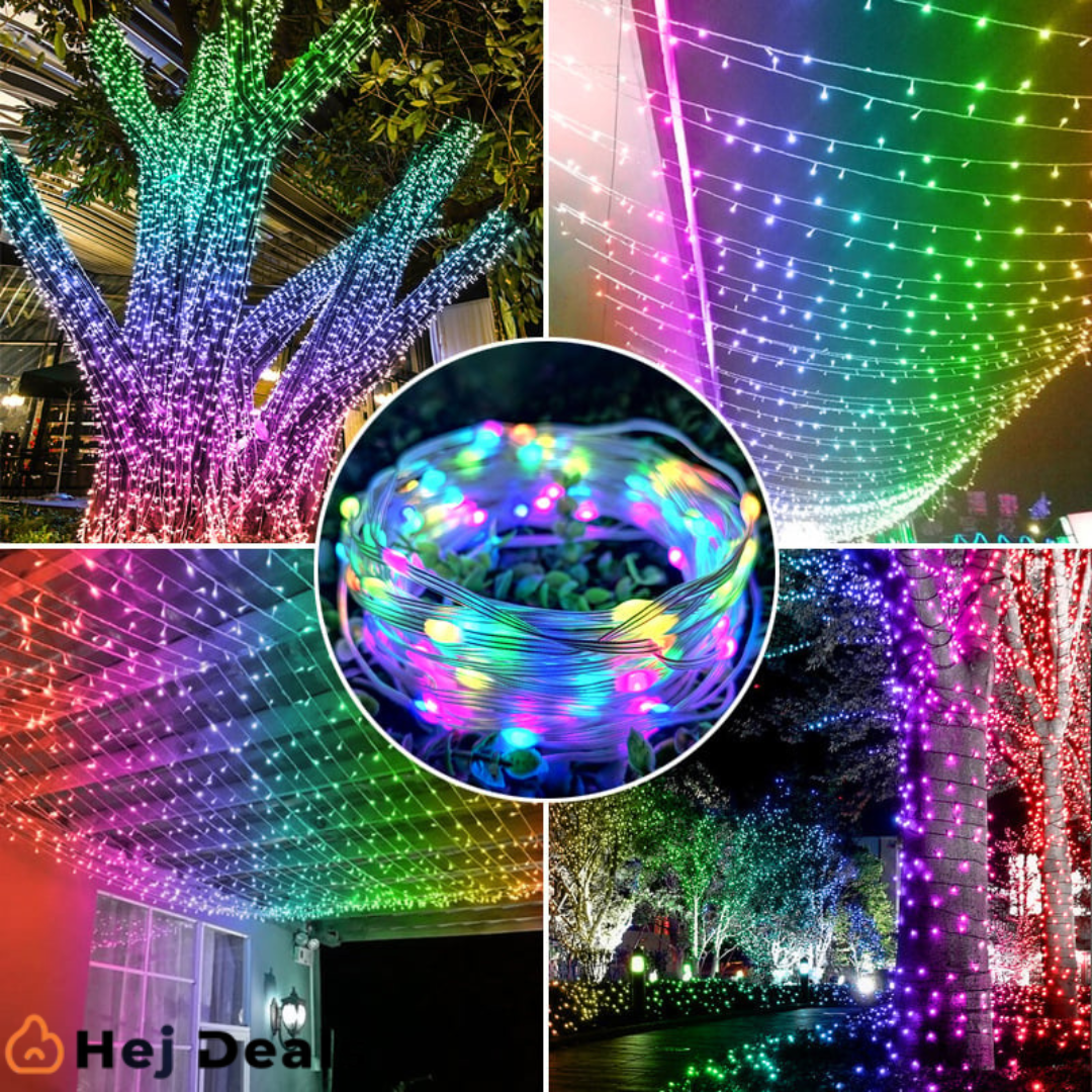 HolidayGlow™ | Mångfärgad LED-animerad julgran för utomhusbruk