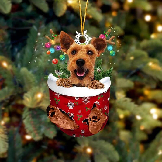 Welsh Terrier i Snöficka Ornament