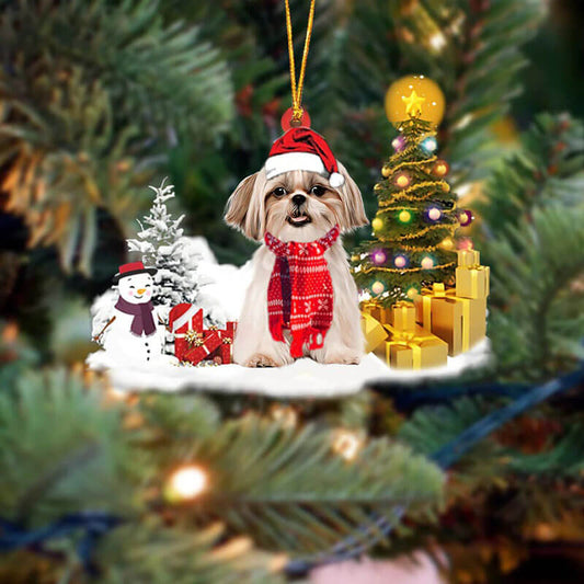 Shih Tzu Snögubbe Julprydnad