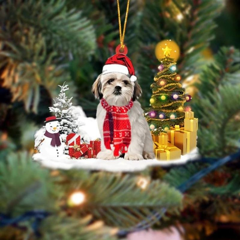 Shih Tzu Snögubbe Julprydnad