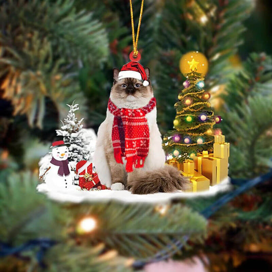 Ragdoll Katt Snögubbe Julprydnad