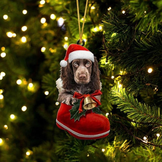 Boykin Spaniel i Julstövel Ornament