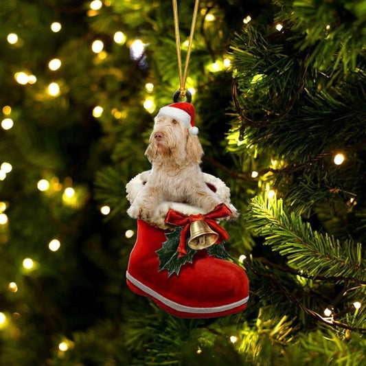 Spinone Italiano i Julstövel Ornament