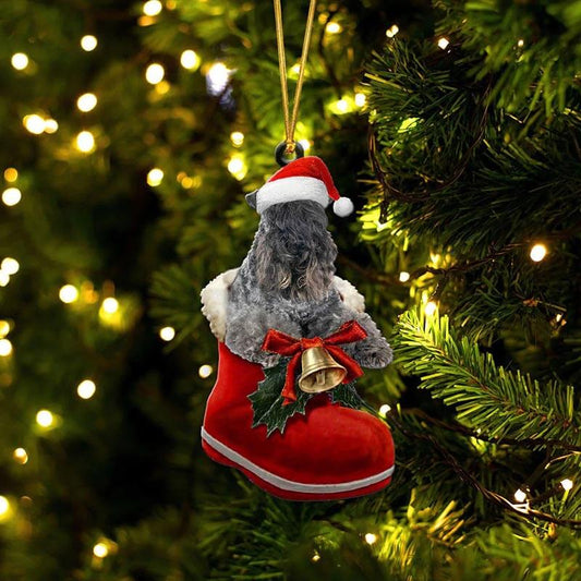 Kerry Blue Terriers i Julstövel Ornament