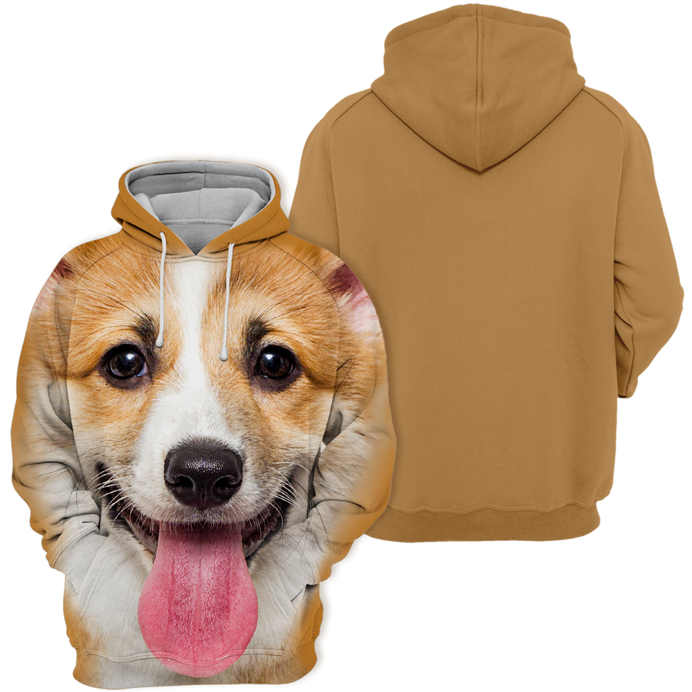 Unisex Hundhoodie | Welsh Corgi Puppy Smile