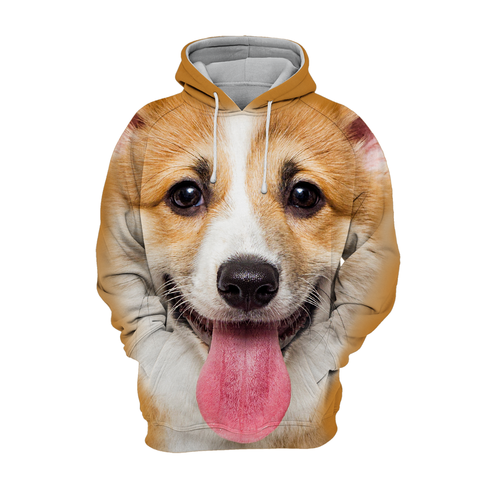 Unisex Hundhoodie | Welsh Corgi Puppy Smile