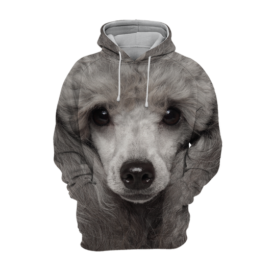 Unisex Hundhoodie | Gray Toy Poodle Pudel