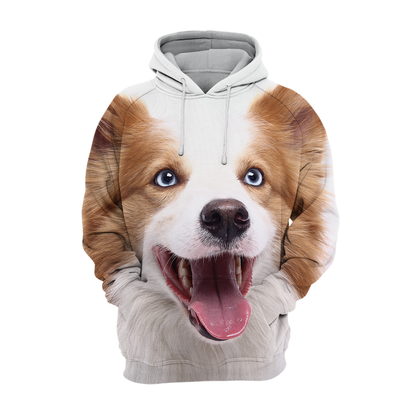 Unisex Hundhoodie | Border Collie Bruin